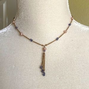 Charming 16” necklace pearls gold plated